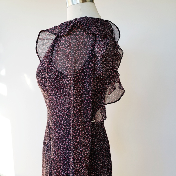 Rebecca Minkoff Pink Floral Cosette Ruffle Dress - Picture 15 of 16